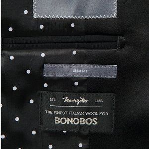 Bonobos Capstone Italian Tuxedo, Mens 38S, Black